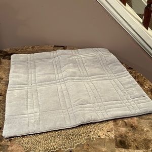Indigo Quilted Velvet 20”x20” Pillow Cover